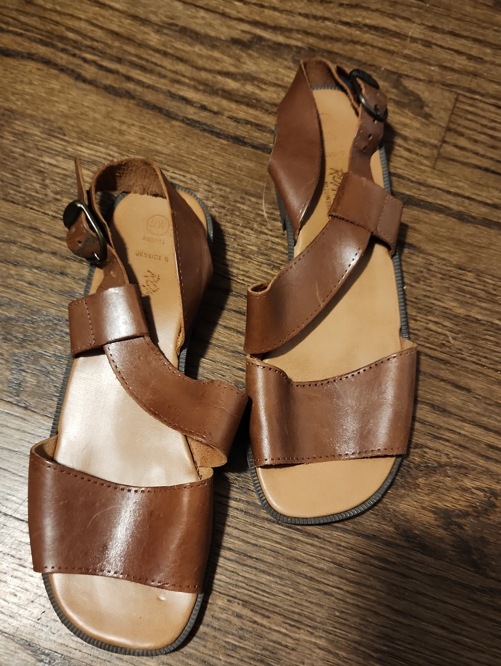 Romano "Jessica 5" Brown Women's Buckle Sandals